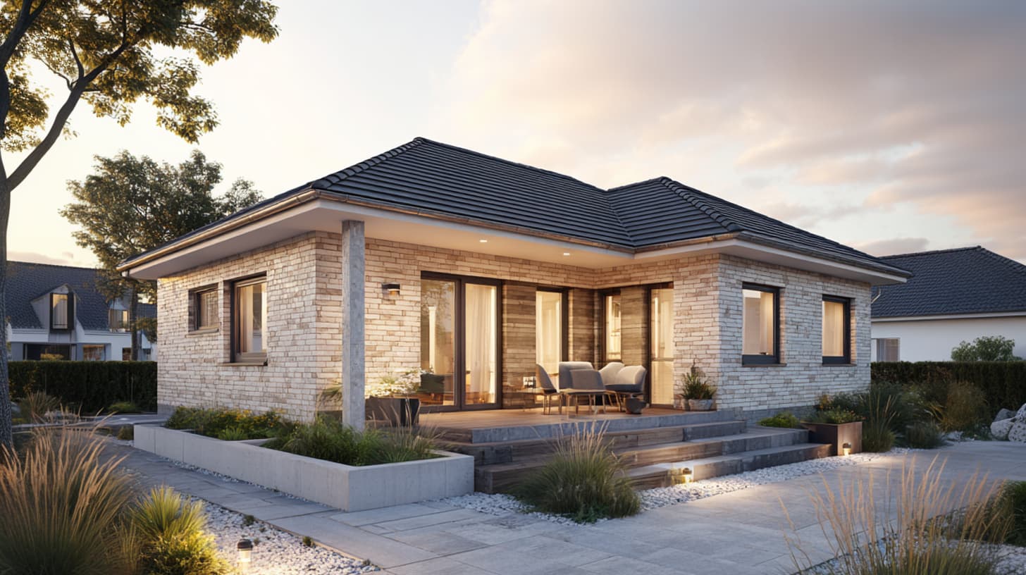 Wohnhaus mit zeitgemäßer Gestaltung und Außenbereich