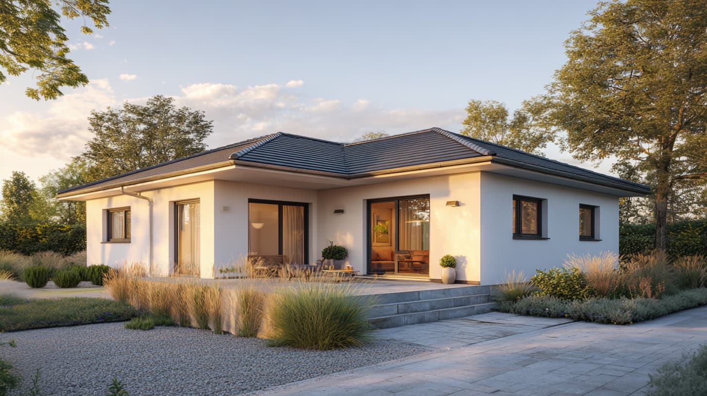 Einfamilien-Bungalow mit Zugang zum Garten und Vorgarten