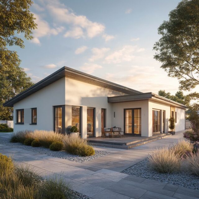 Freistehender Bungalow mit Terrasse und Garten